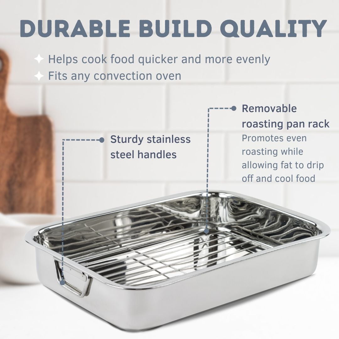 Imperial Home 16" Rectangular Stainless Steel Baking Tray