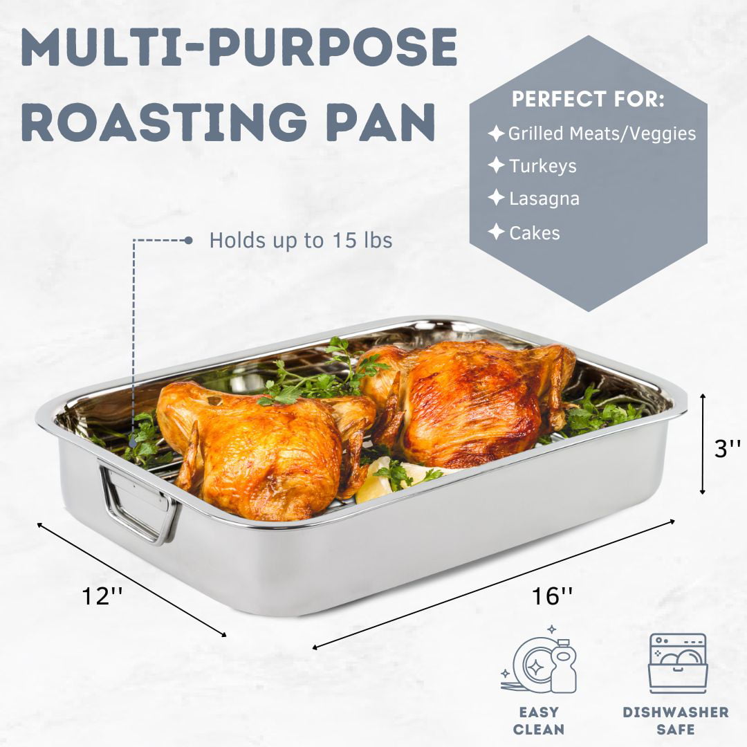 Imperial Home 16" Rectangular Stainless Steel Baking Tray