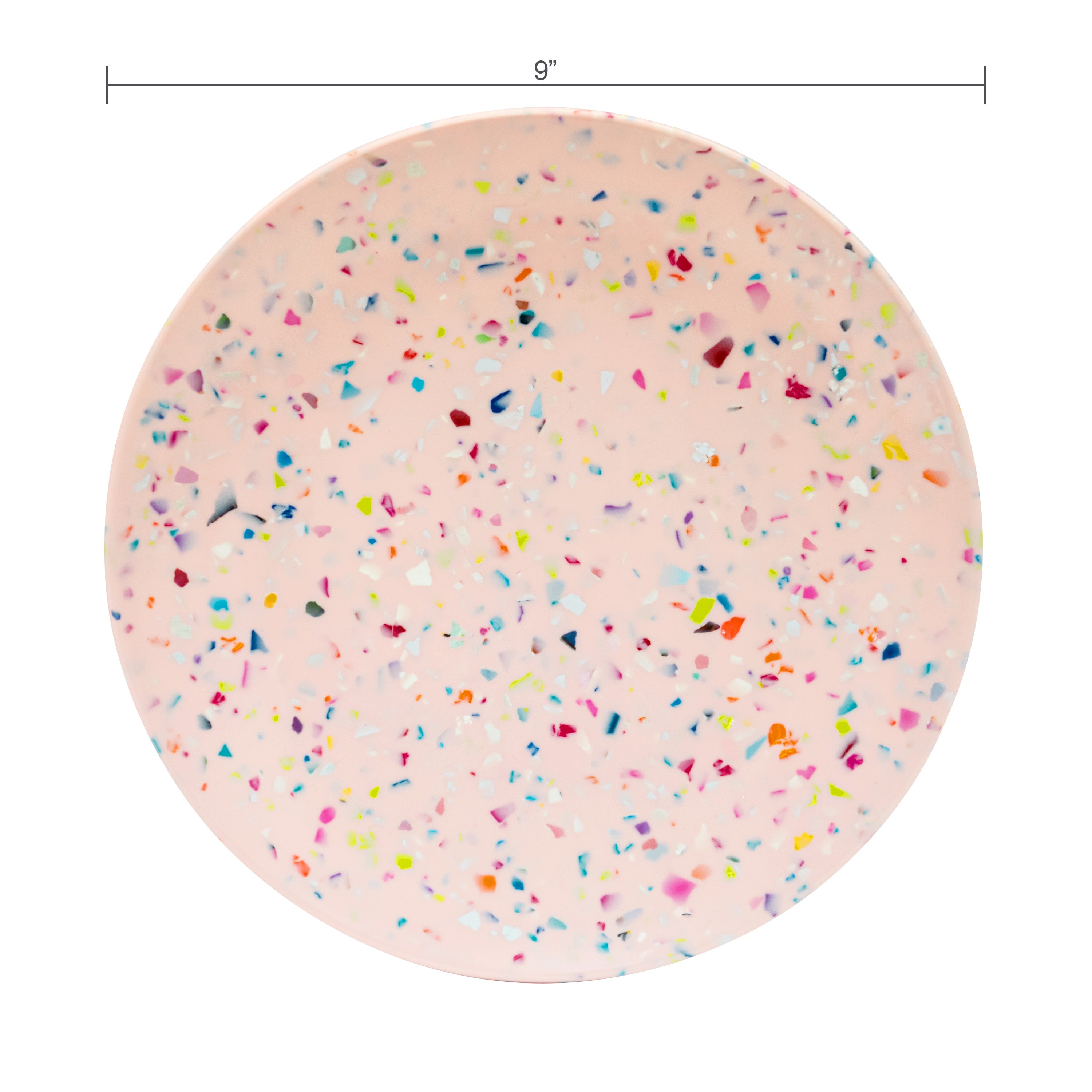 Zak Designs 12-Piece Confetti Melamine Plastic Dinnerware Set Dinner Plates Salad Plates Individual Bowls Durable Eco-Friendly Service for 4 BPA Free, Primrose