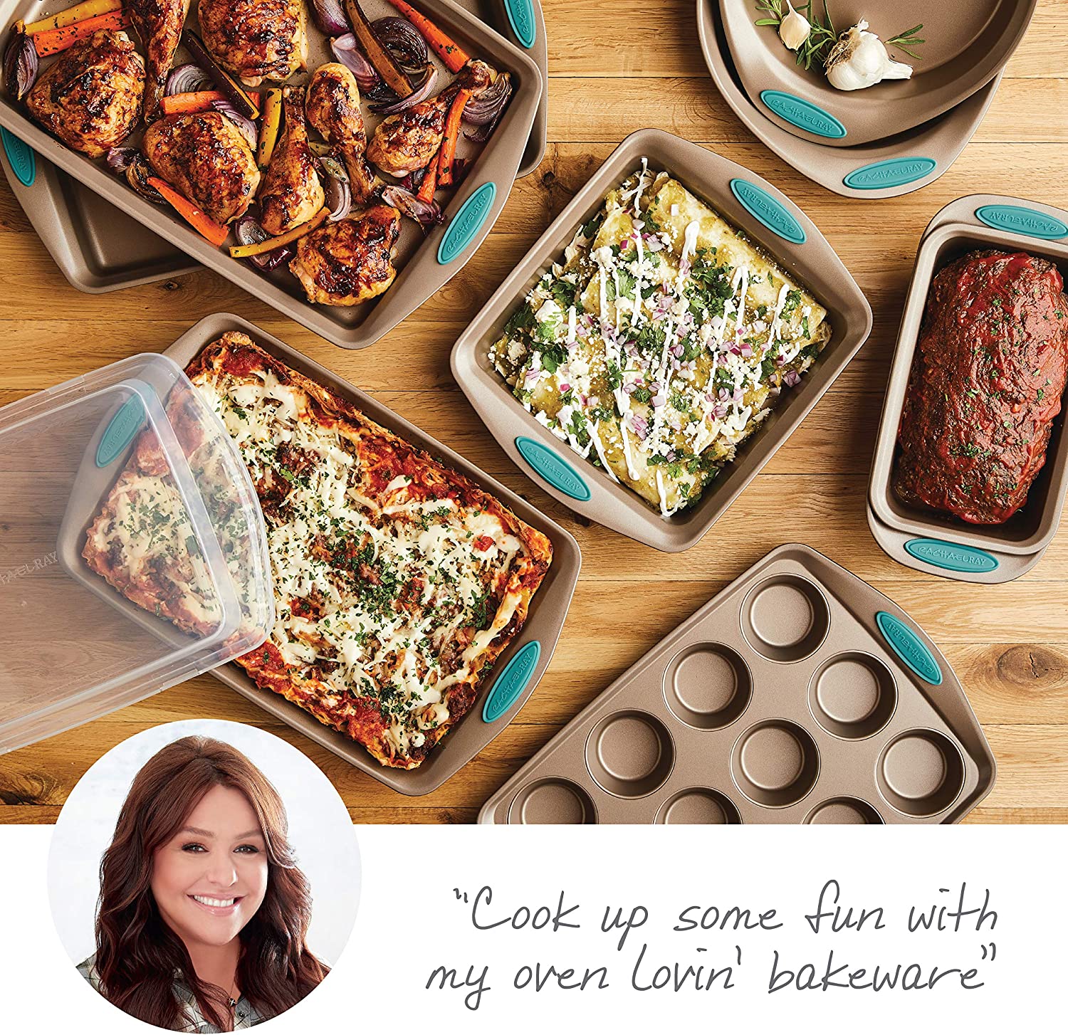 Rachael Ray Cucina Nonstick Bakeware Set Baking Cookie Sheets