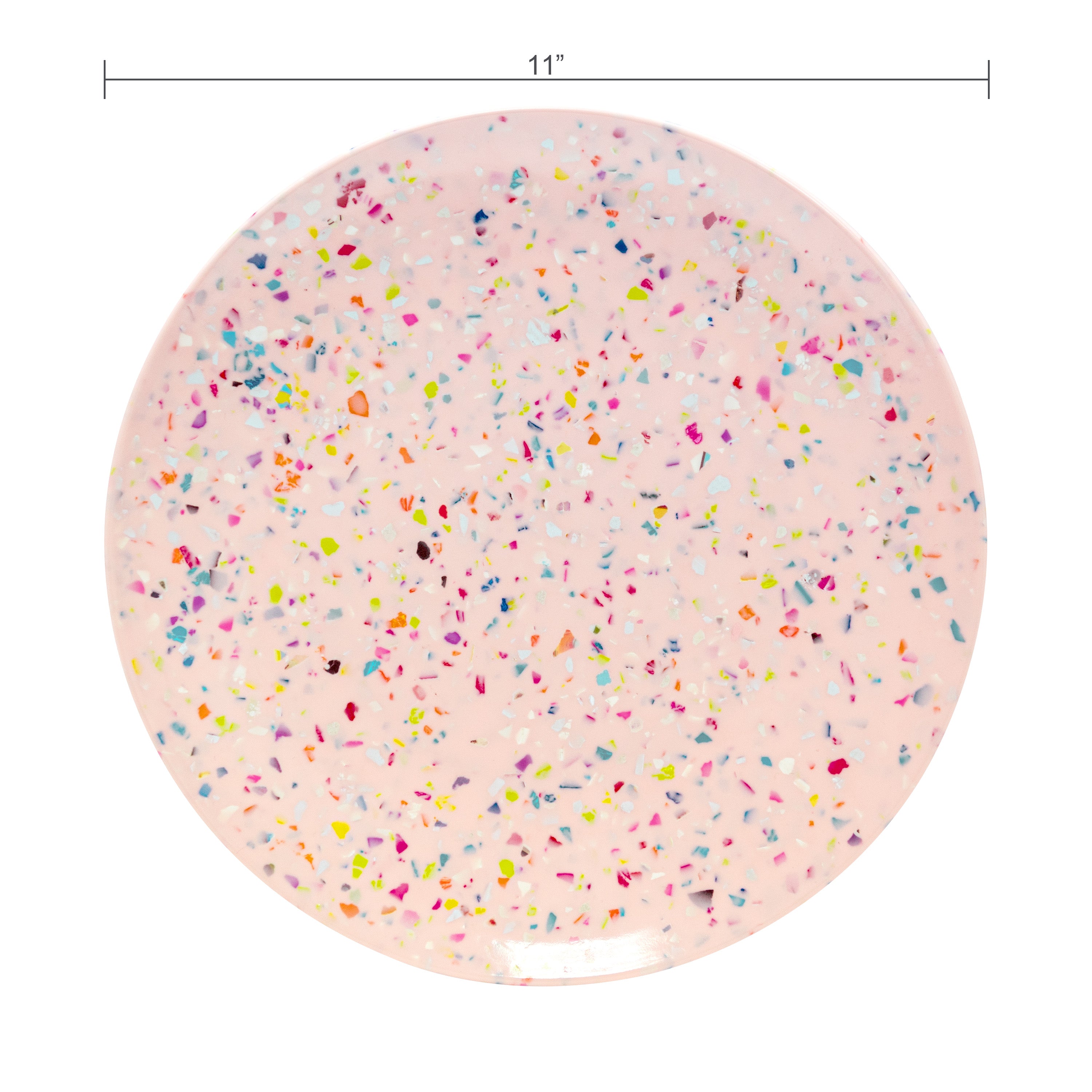 Zak Designs 12-Piece Confetti Melamine Plastic Dinnerware Set Dinner Plates Salad Plates Individual Bowls Durable Eco-Friendly Service for 4 BPA Free, Primrose