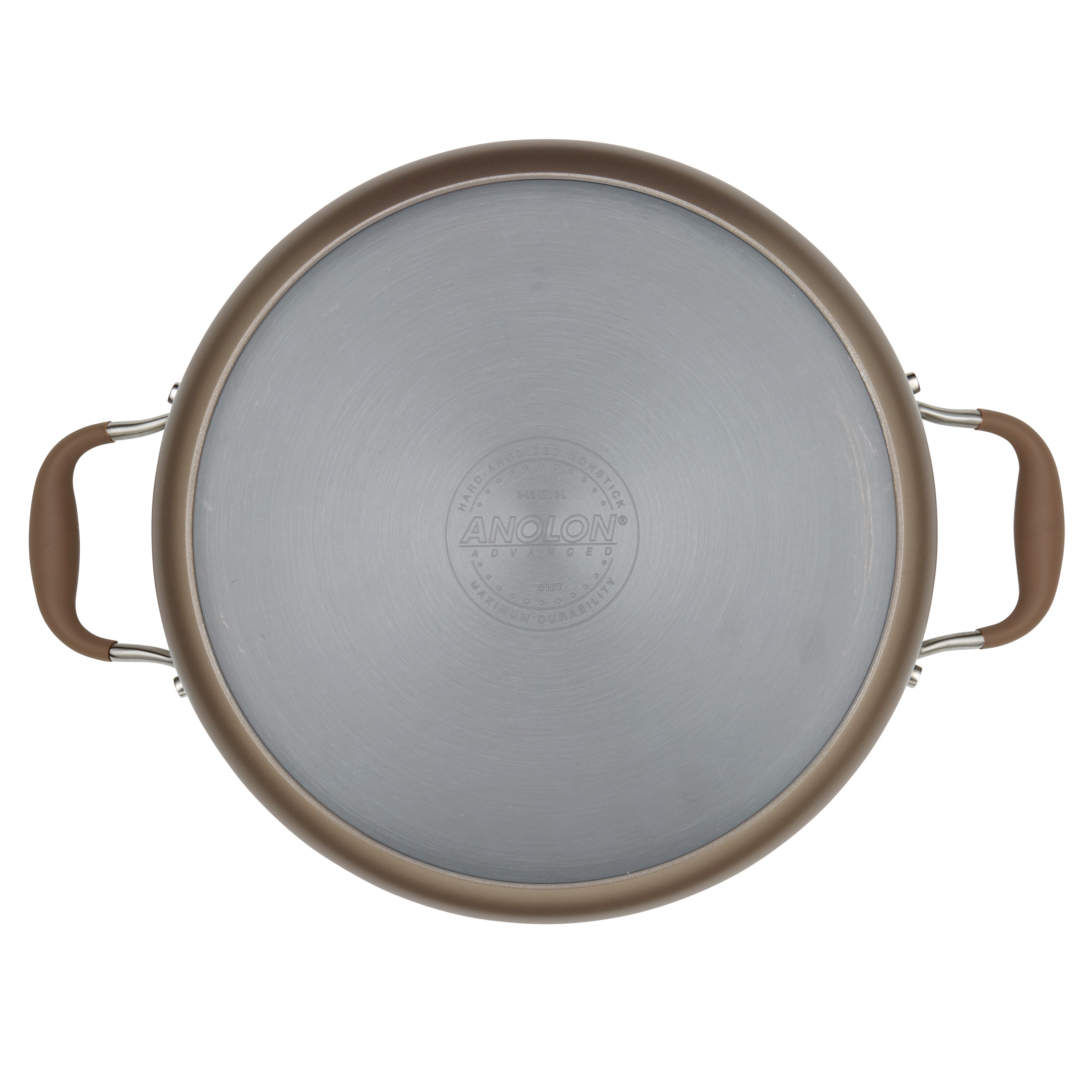 Anolon Advanced Umber Hard-Anodized Dutch Oven Multipurpose Steamer Set, 8.5 Quart, Light Brown