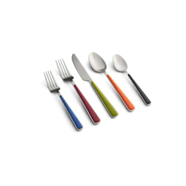 Fiesta 53-Piece Merengue Multicolor Flatware Set with Steak Knives, Service for 8