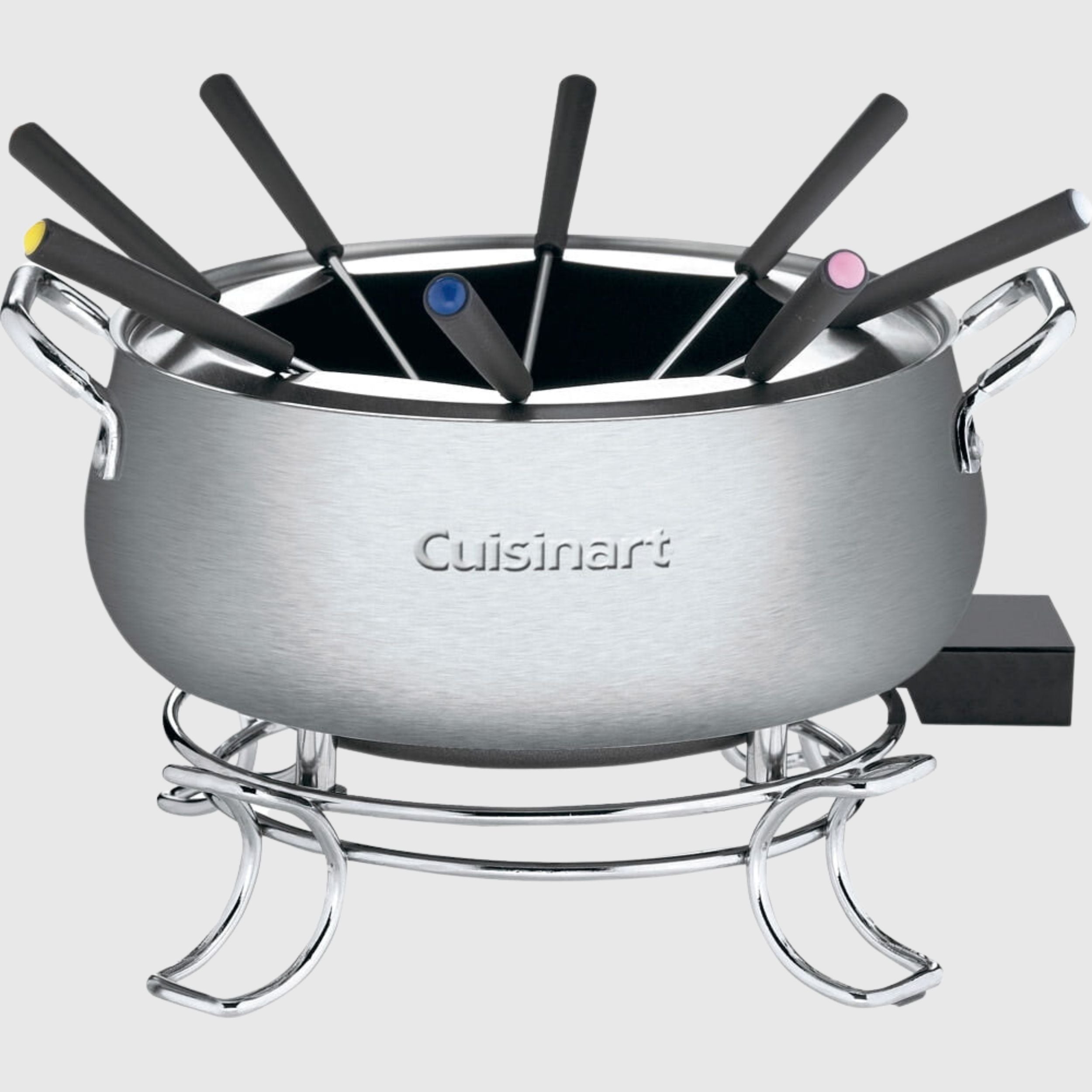 Cuisinart CFO-3SS, 3-Quart Electric Fondue Pot with Forks, Stainless Steel