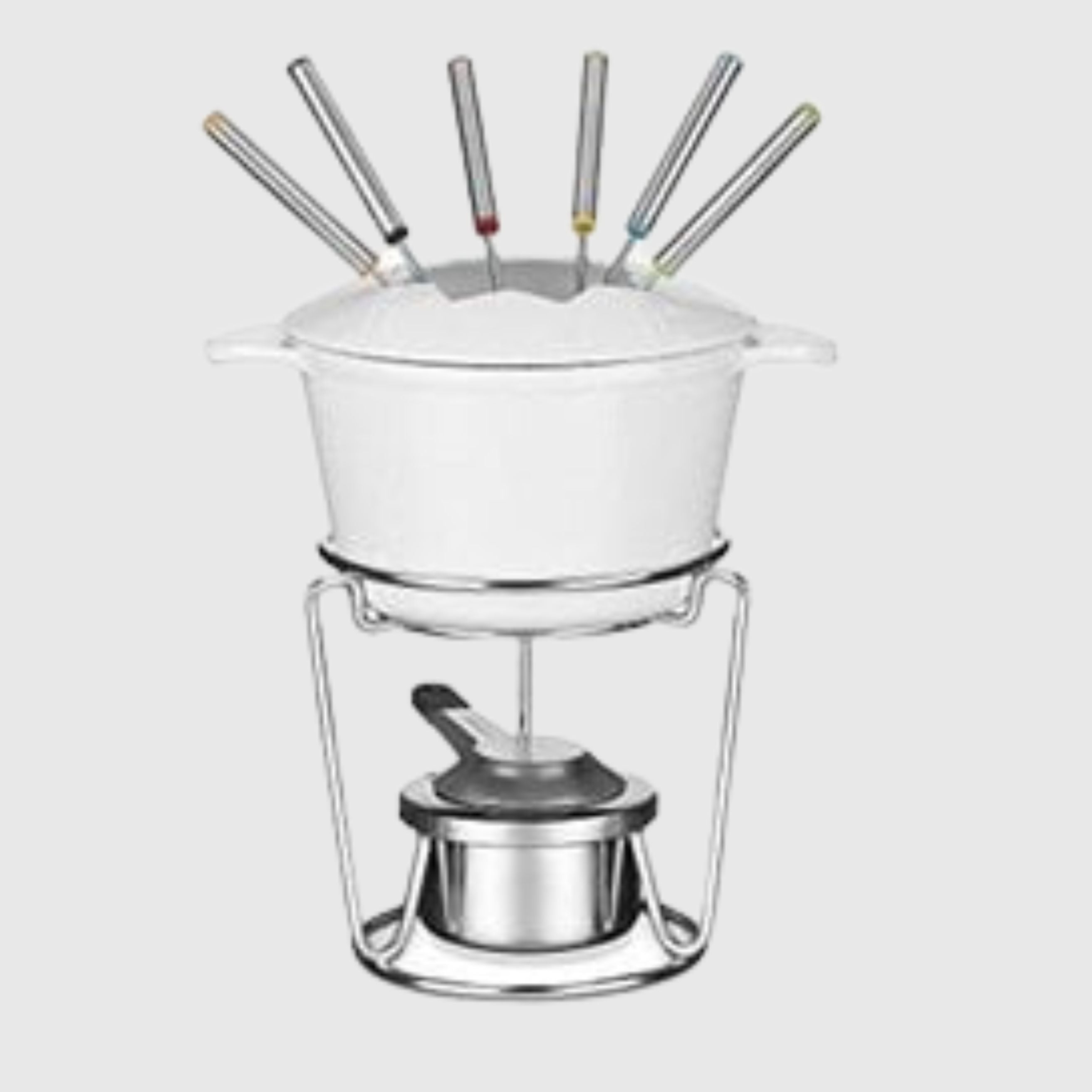 Cuisinart FP-115WS 13-Piece Cast Iron Fondue Set, White [Kitchen]