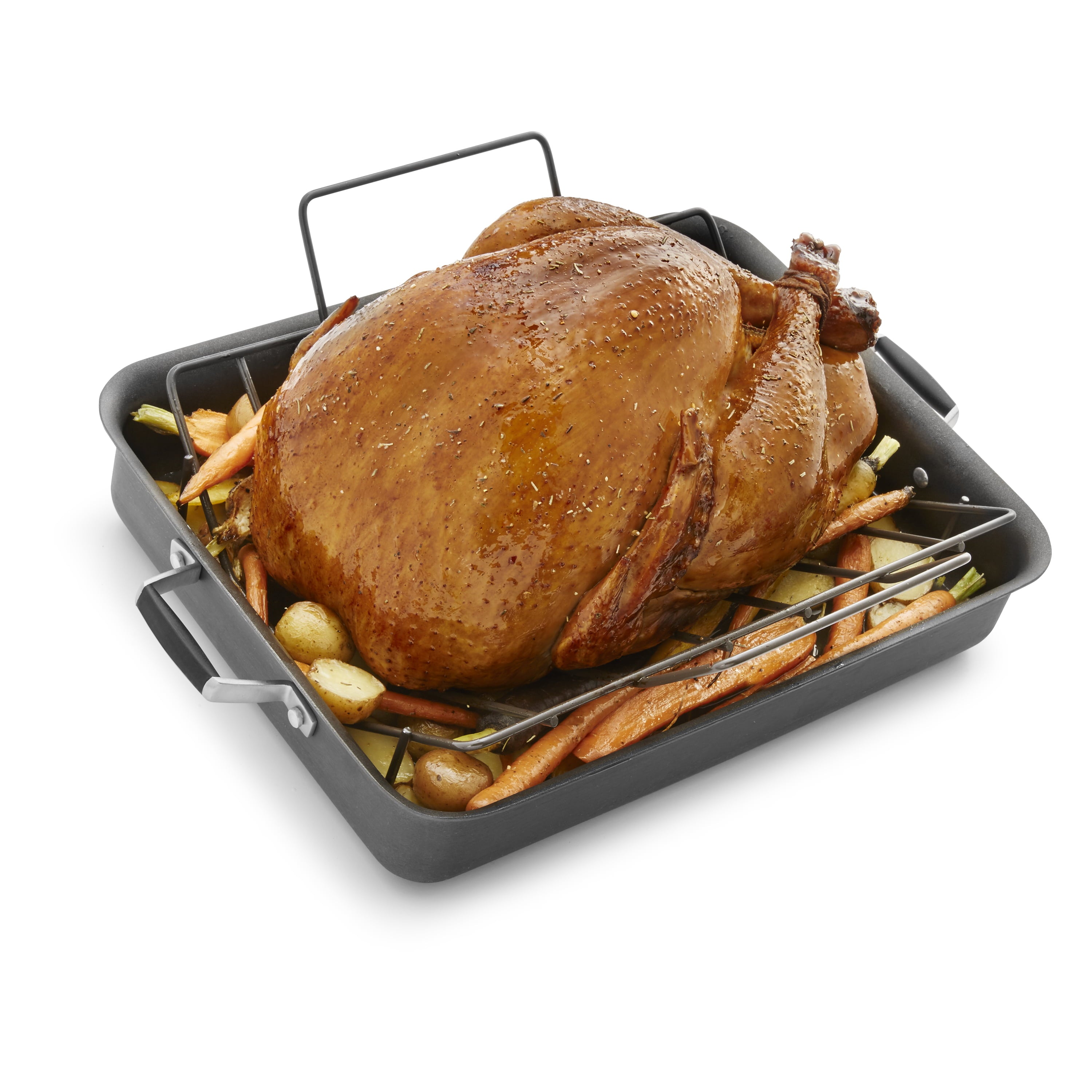 Select by Calphalon Hard-anodized Nonstick 16-Inch Roaster with Rack