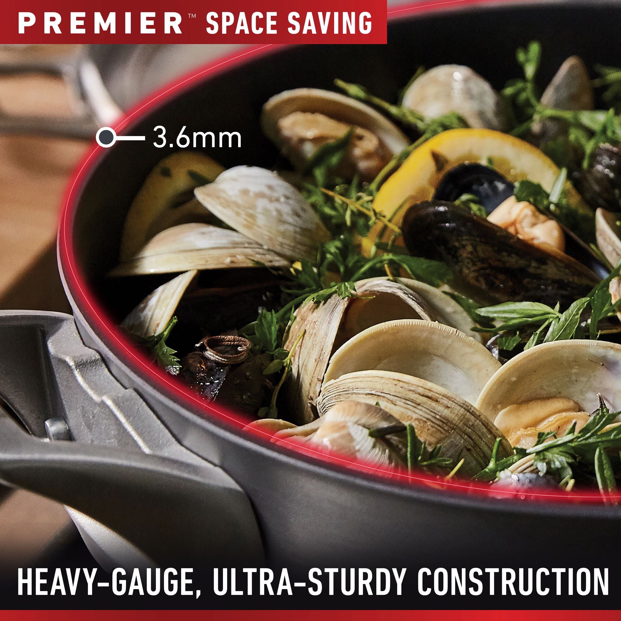 Calphalon Premier Space-Saving Hard-Anodized Nonstick Cookware, 10-Piece Set