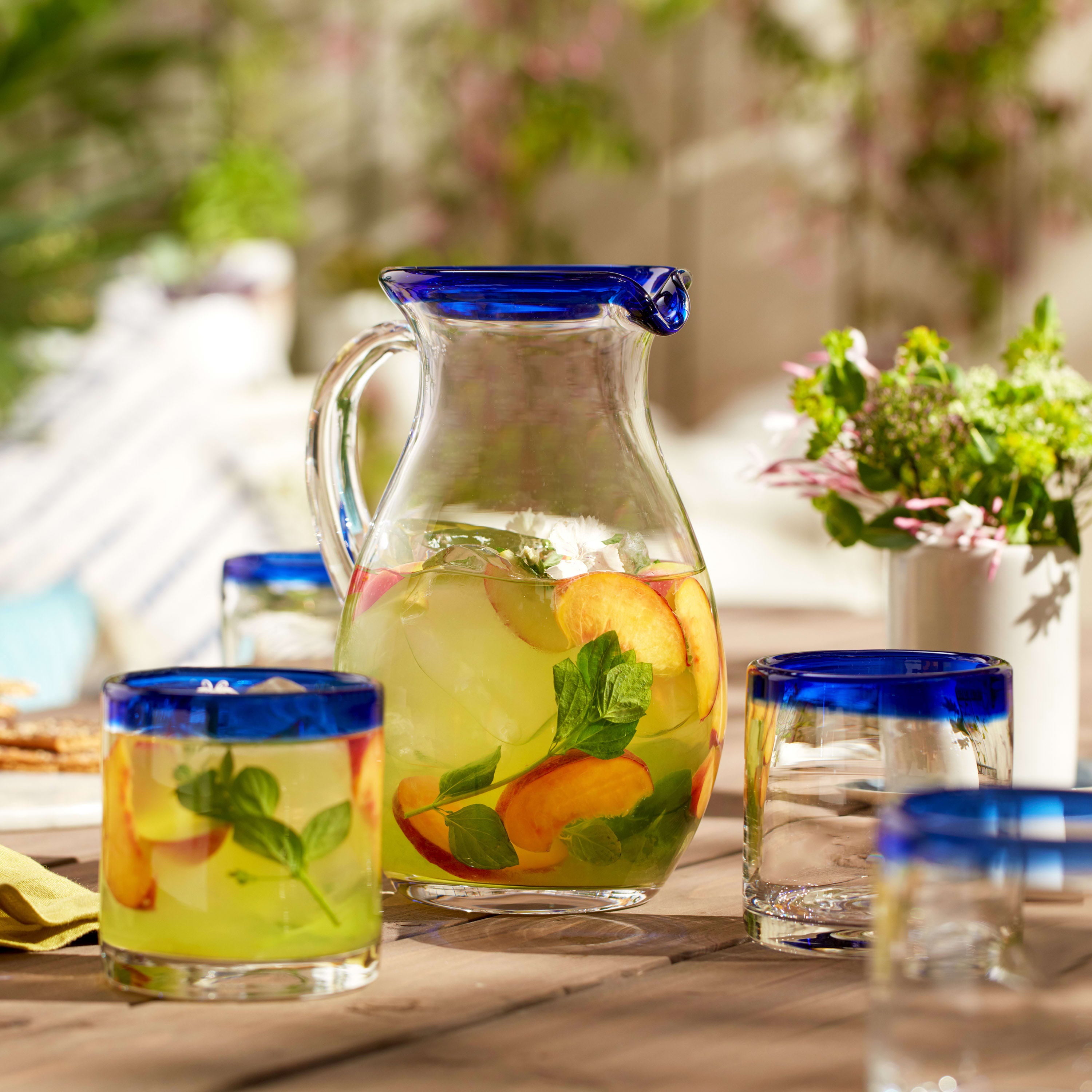 Libbey Sangria Entertaining Set with 4 Rocks Glasses and Pitcher