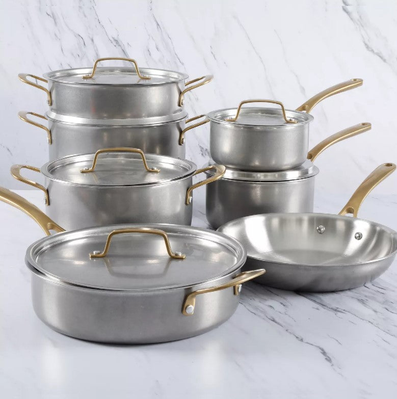 Martha Stewart 12-Pc. Stainless Steel Cookware Set