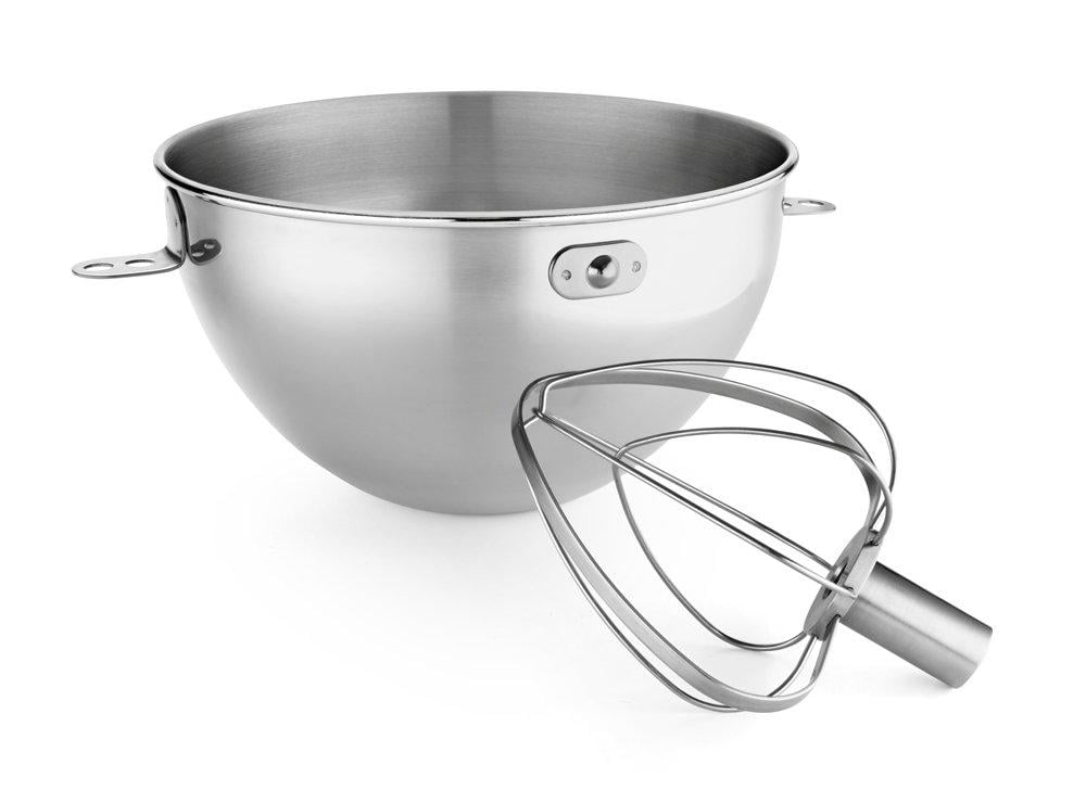 KitchenAid 3 Qt Stainless Steel Bowl Combi Whip Fits Bowl Lift models KV25G and KP26M1X