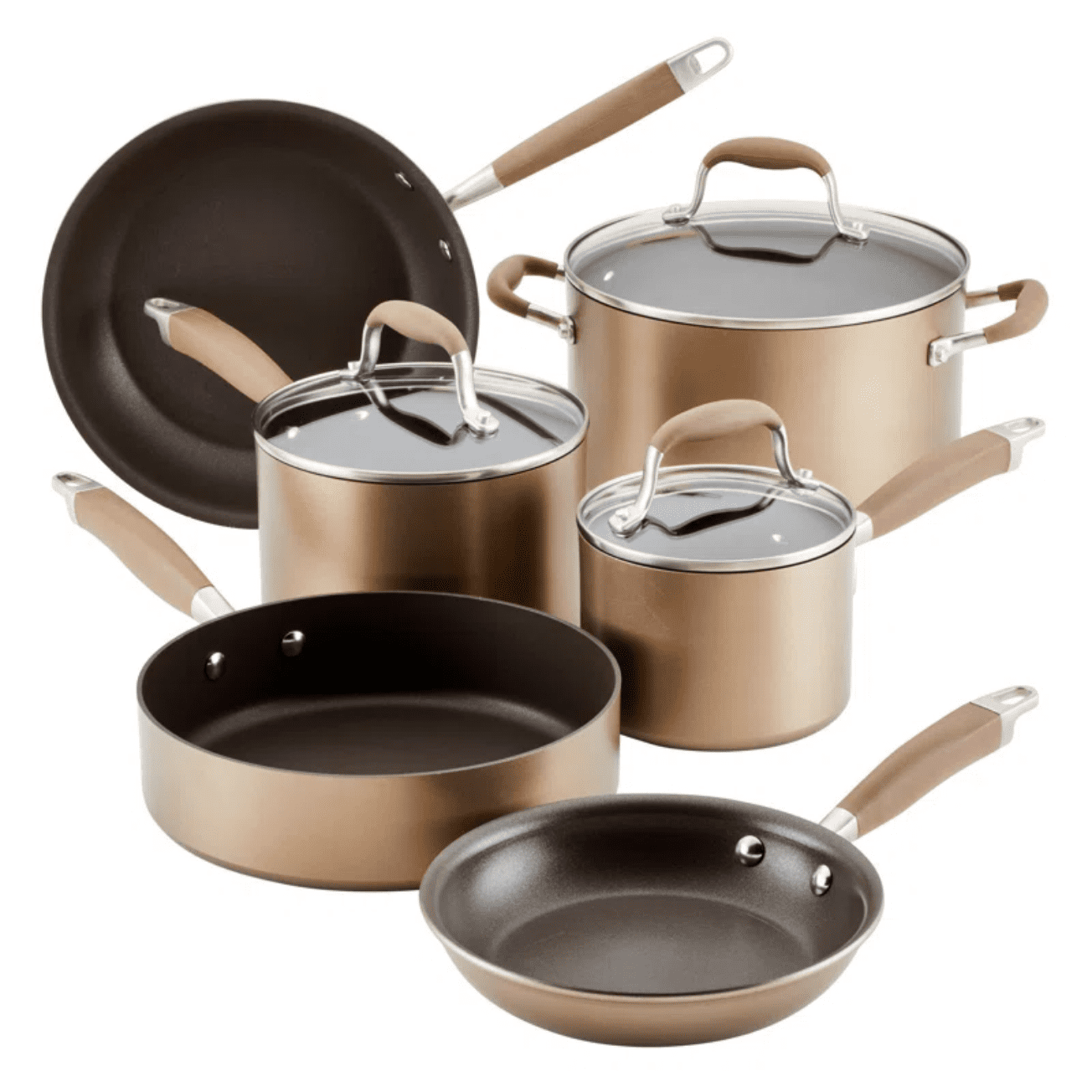 Anolon Advanced Bronze Hard Anodized Nonstick Cookware Set