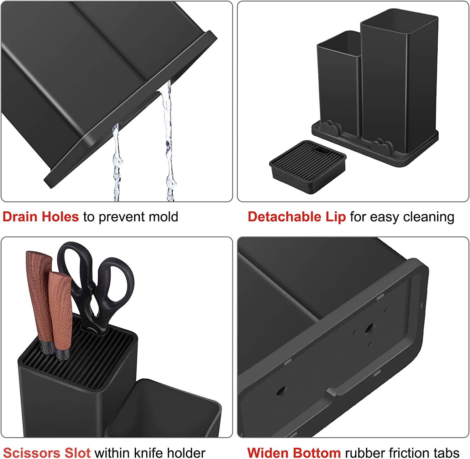 All-Clad Universal Knife Block Without Knives / Storage Organizer