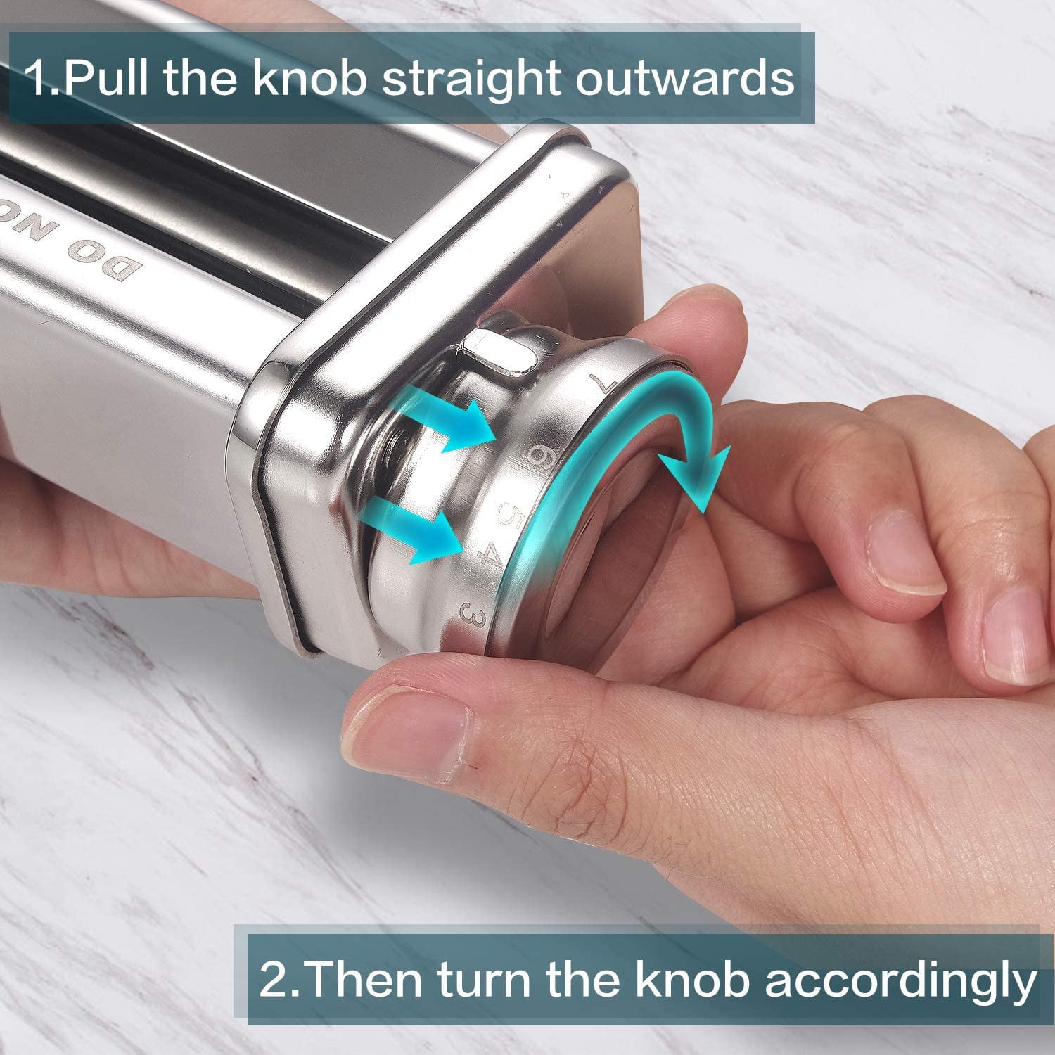 amzchef Pasta Maker Attachments Set for KitchenAid Stand Mixers, Fettuccine Cutter