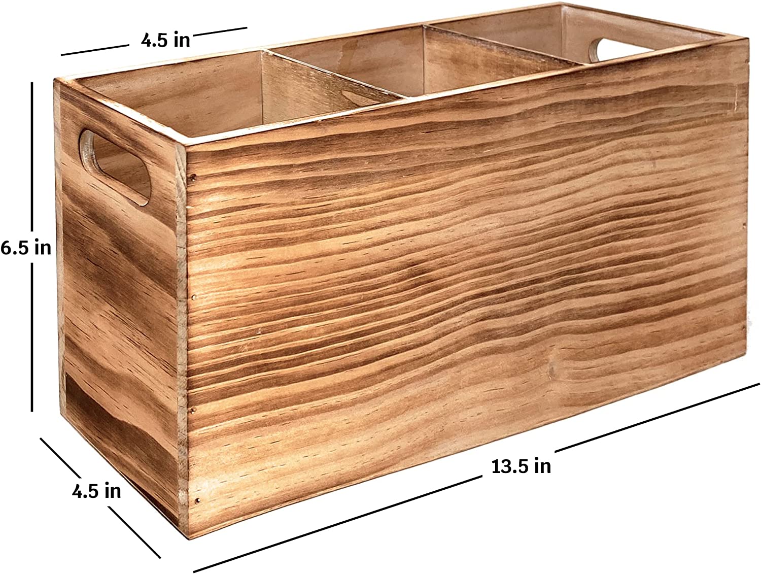 Tervis Utensil Holder in Rustic Wood Countertop Organizer