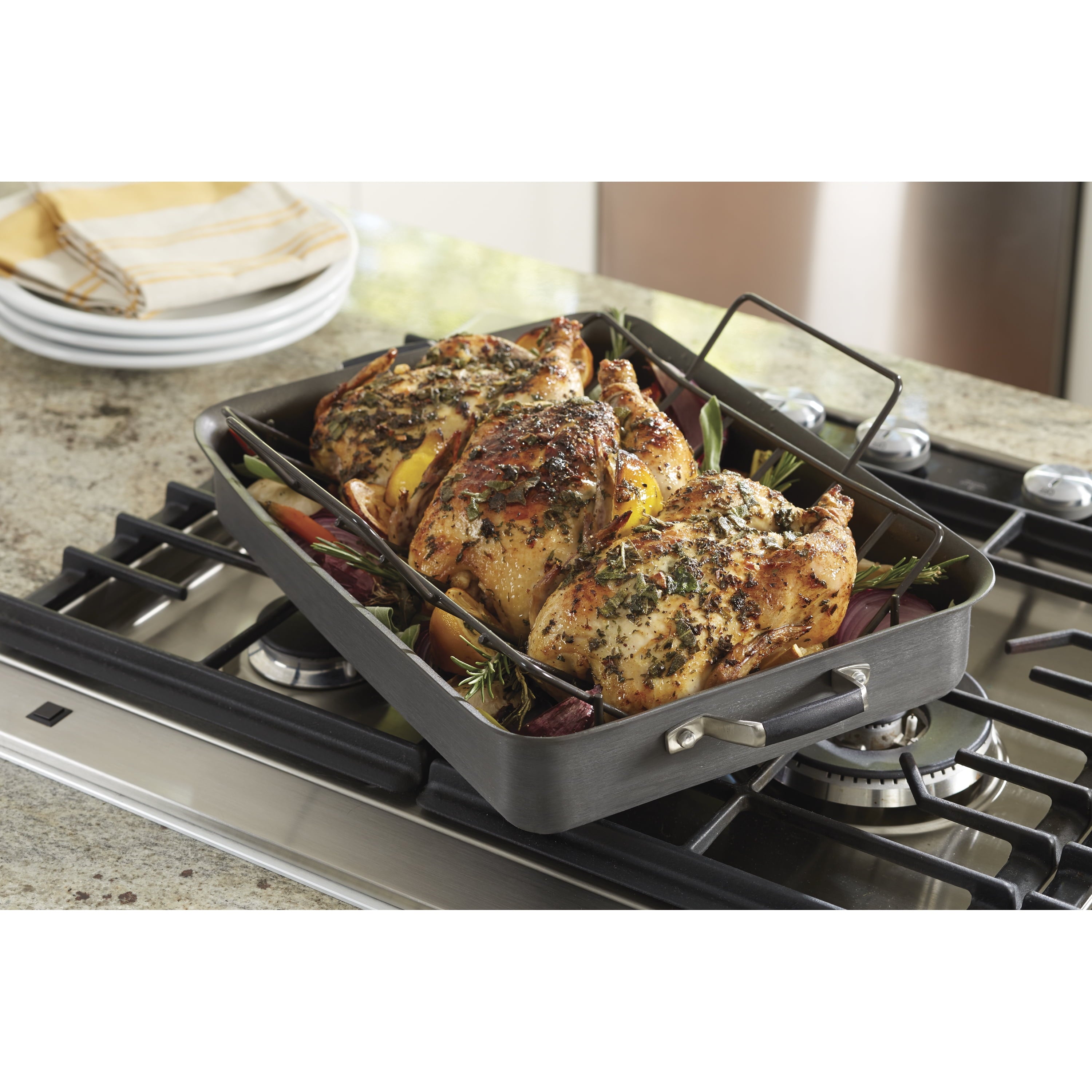 Select by Calphalon Hard-anodized Nonstick 16-Inch Roaster with Rack