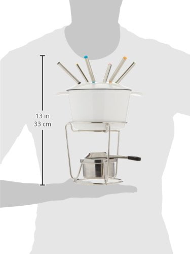 Cuisinart FP-115WS 13-Piece Cast Iron Fondue Set, White [Kitchen]