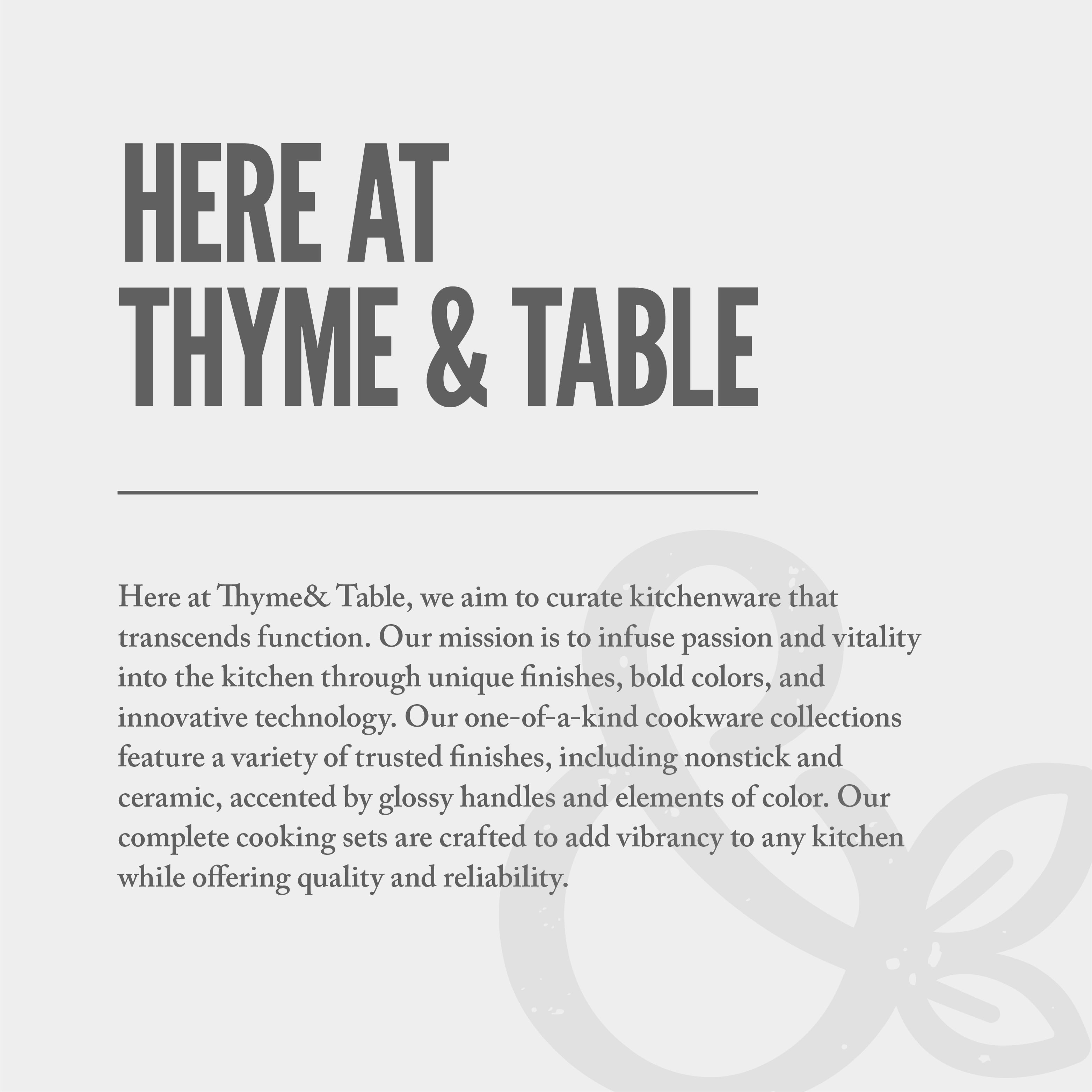 Thyme & Table Non-Stick 12 Piece Gold Pots And Pans Cookware Set