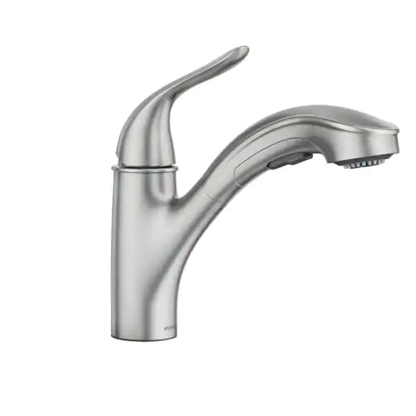 MOEN Brecklyn Single-Handle Pull-Out Sprayer Kitchen Faucet with Power Clean in Spot Resist Stainless
