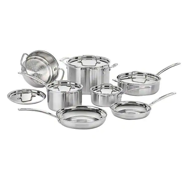 Cuisinart MultiClad Pro 12-Piece Stainless Steel Cookware Set